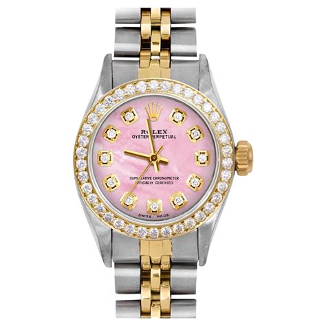 ladies rolex oyster perpetual pink face|Rolex Oyster Perpetual color chart.